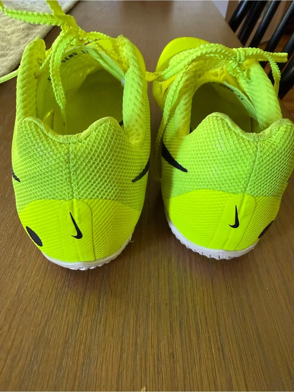 Nike Multi Spikes Bright Yellow Track/Training Shoes with Black Logo